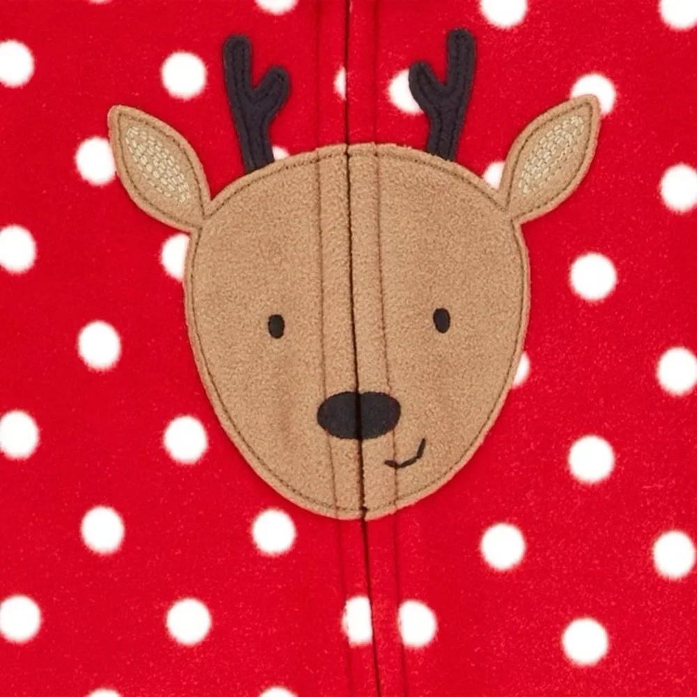 Carter's Just One You nwt Baby Girls' Christmas Reindeer Sleep N' Play - red
